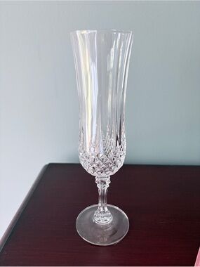 Set of 8 Fluted “Longchamp”Champagne Glasses by Cristal D’Arques-Durand